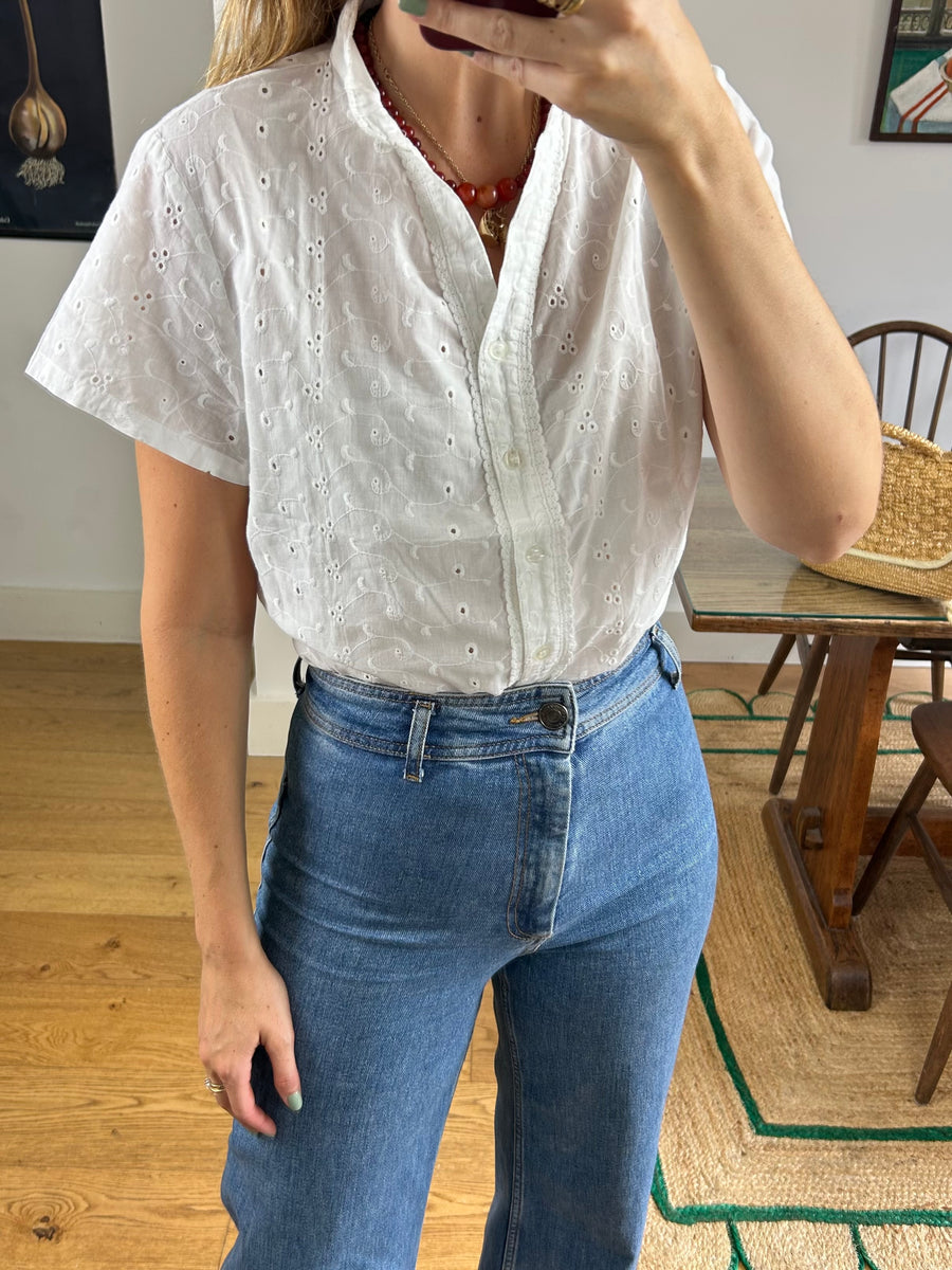 Broderie Anglaise Blouse - M