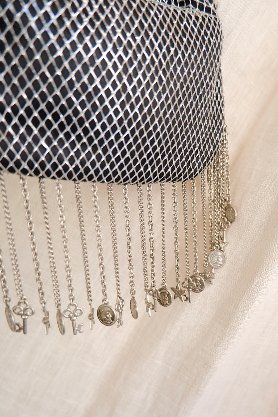 Chain & Charm Tassel Bag