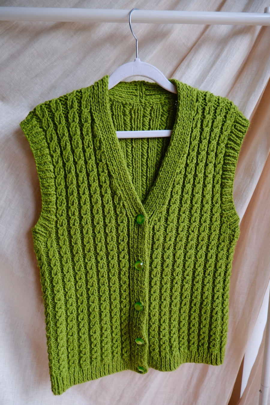 Green Knit Waistcoat - S-M