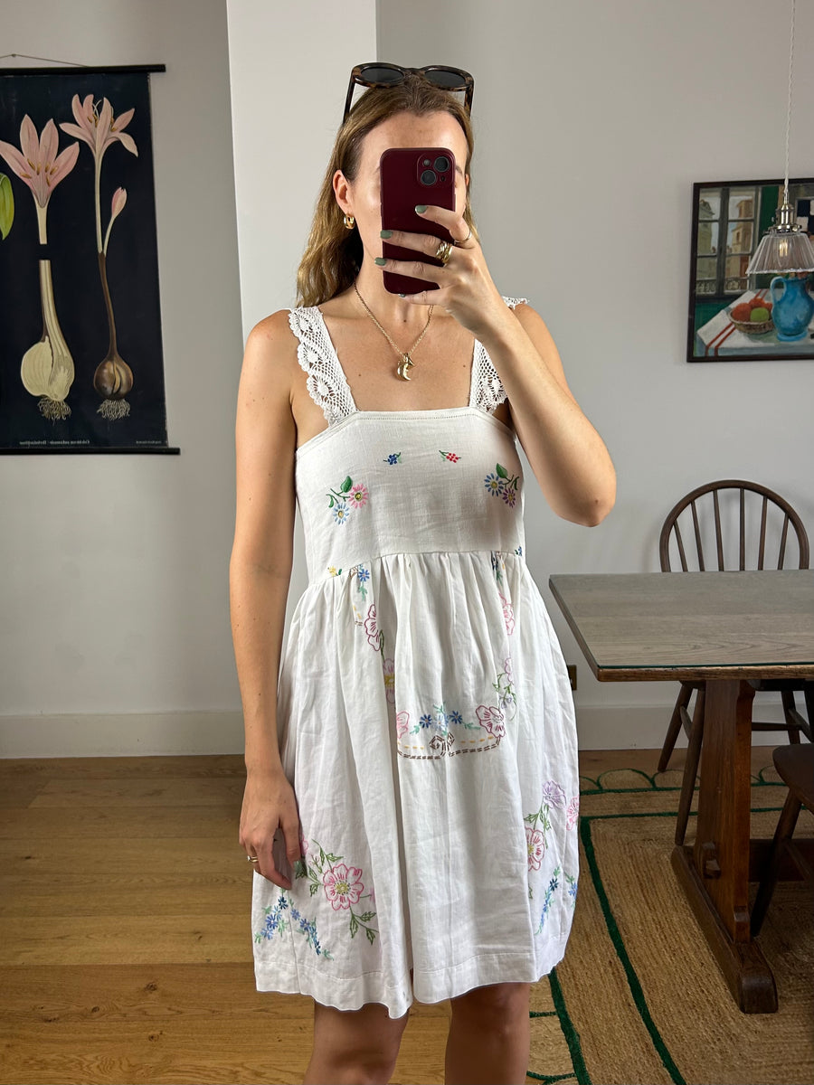 Reworked Embroidered Dress - UK 8