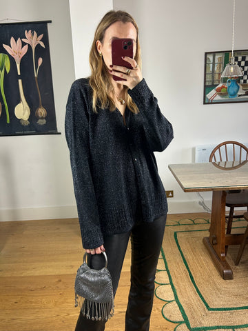 Glitter & Beaded Cardigan - L