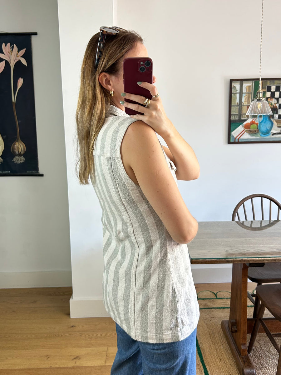 Striped Cotton Waistcoat - S/M