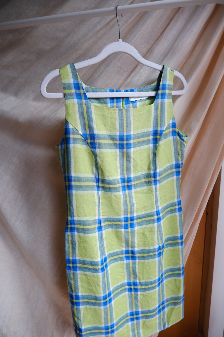 Linen Check Dress - UK 8/10