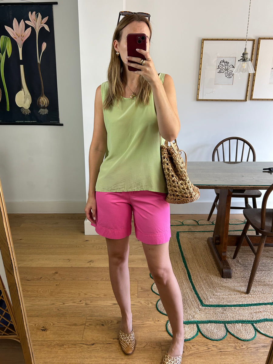 Green Silk Vest - M