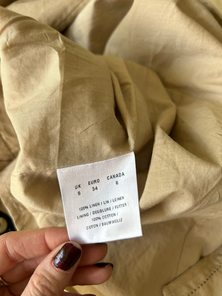 Beige Linen Dress - UK 10/12