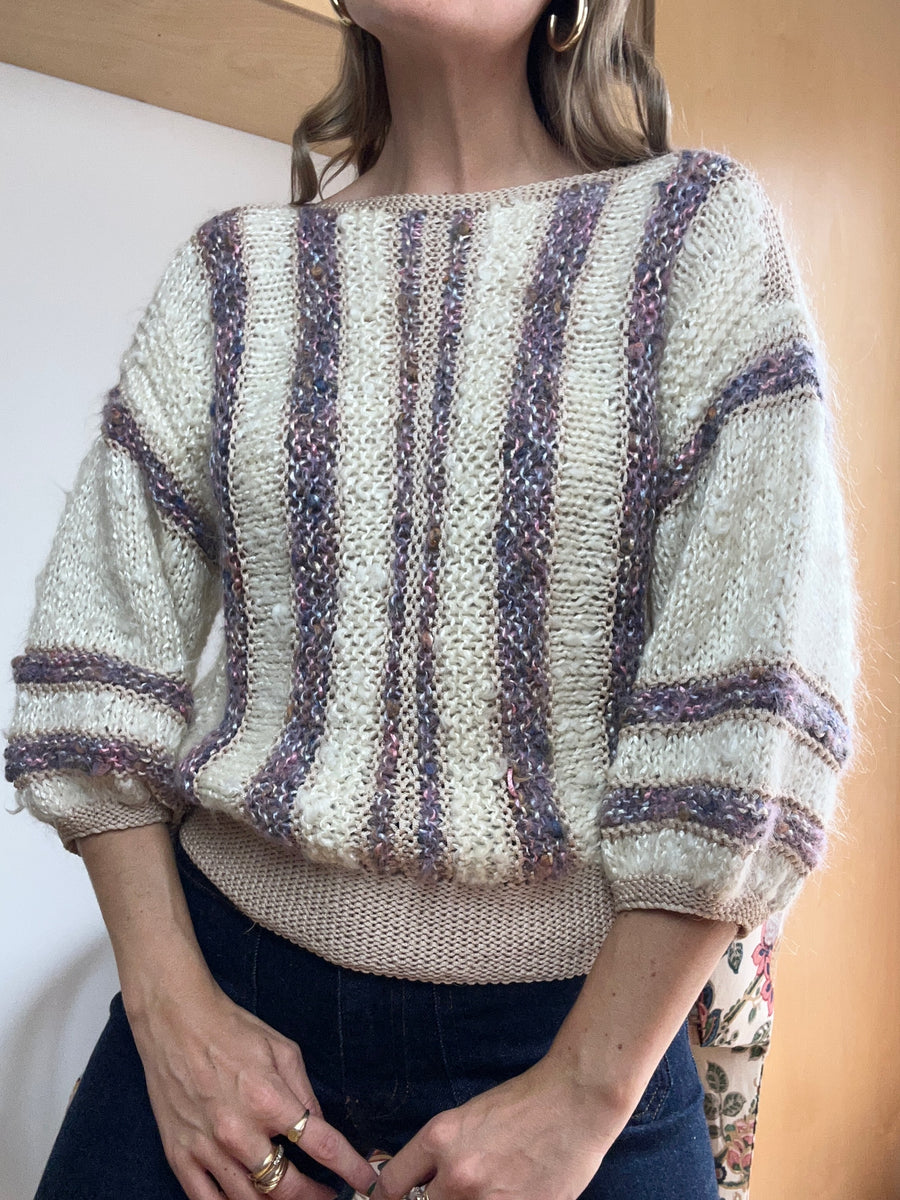 Striped Mohair & Silk Jumper - S/M