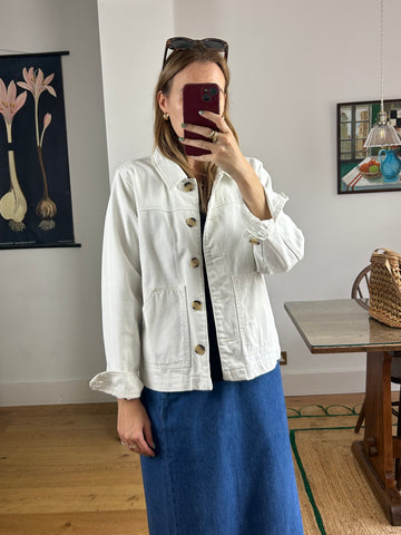 White Denim Jacket - S/M