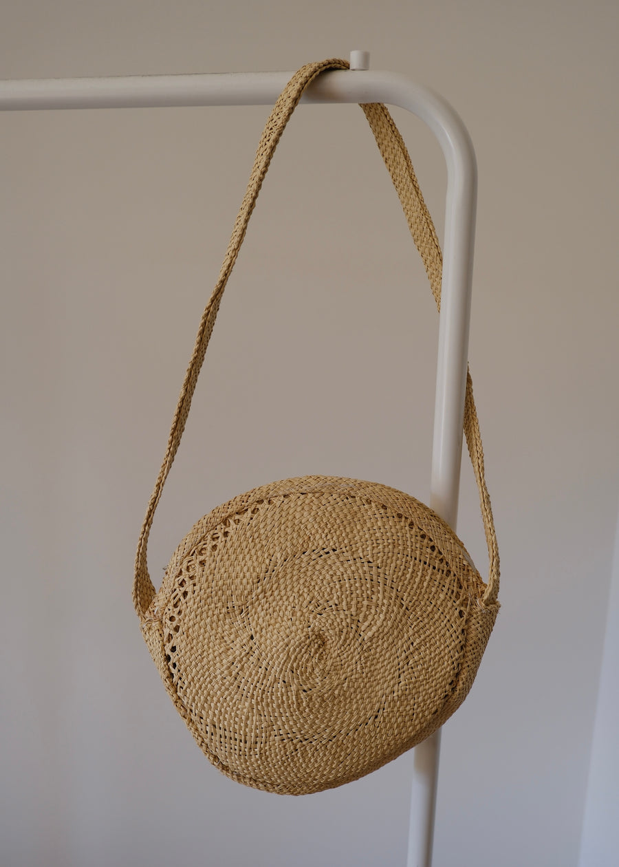 Embroidered Straw Bag