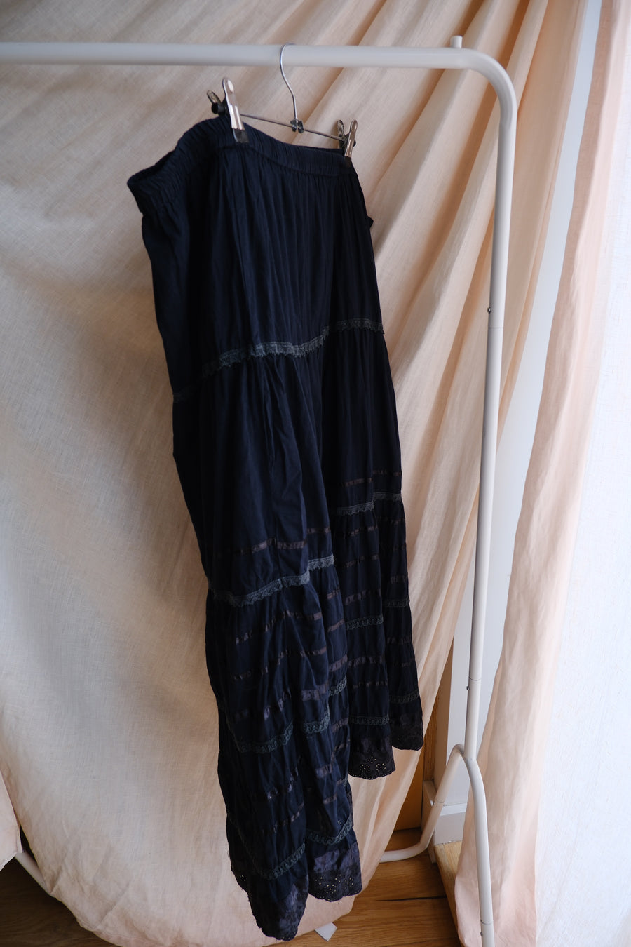 Black Tiered Skirt - UK 16-18