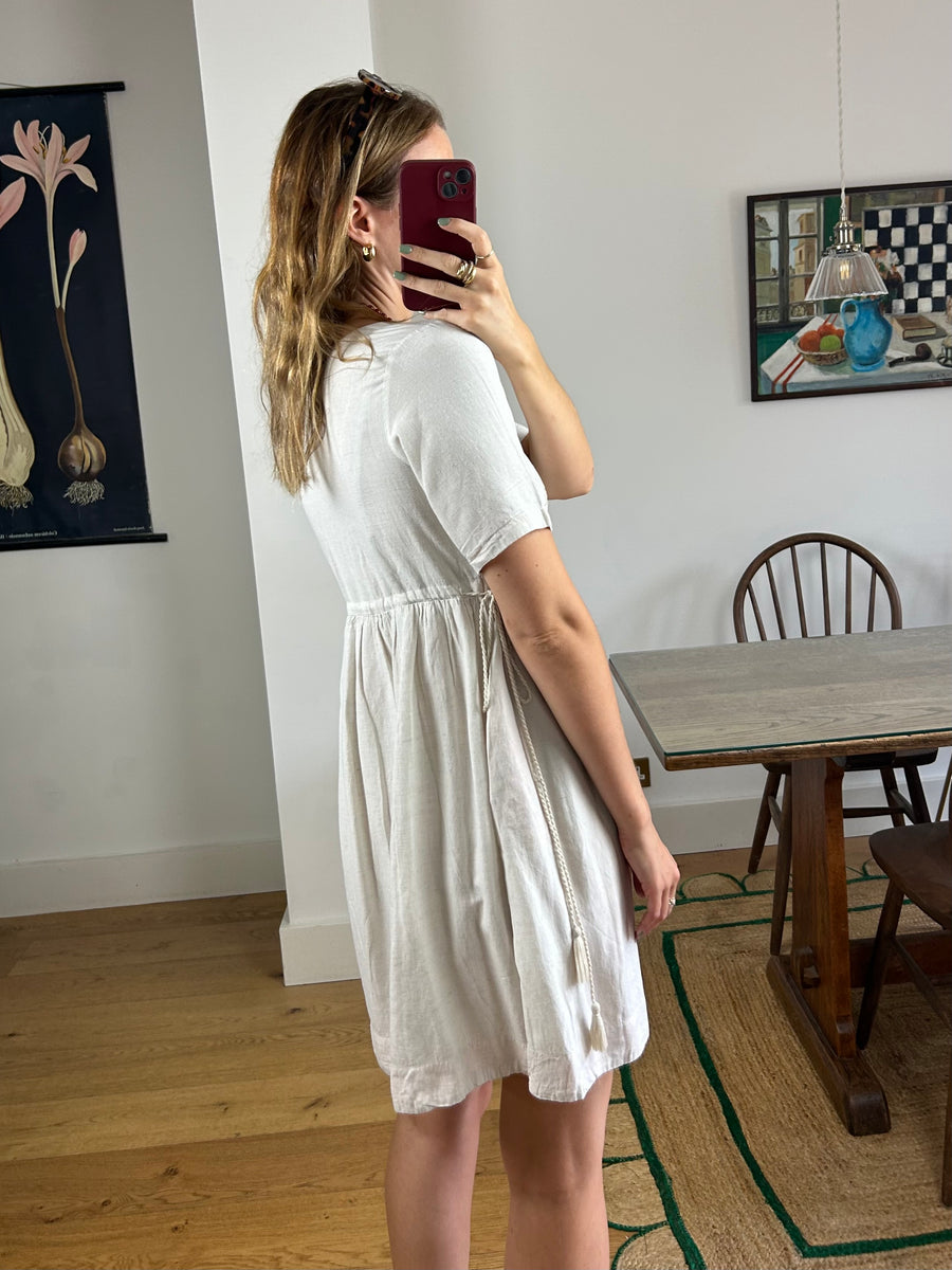Embroidered Smock Dress - UK 10-14