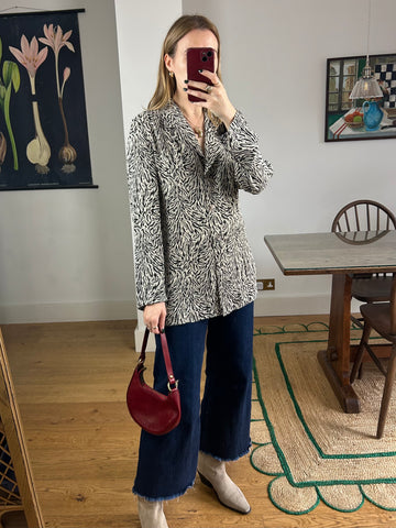 Animal Print Blazer - M