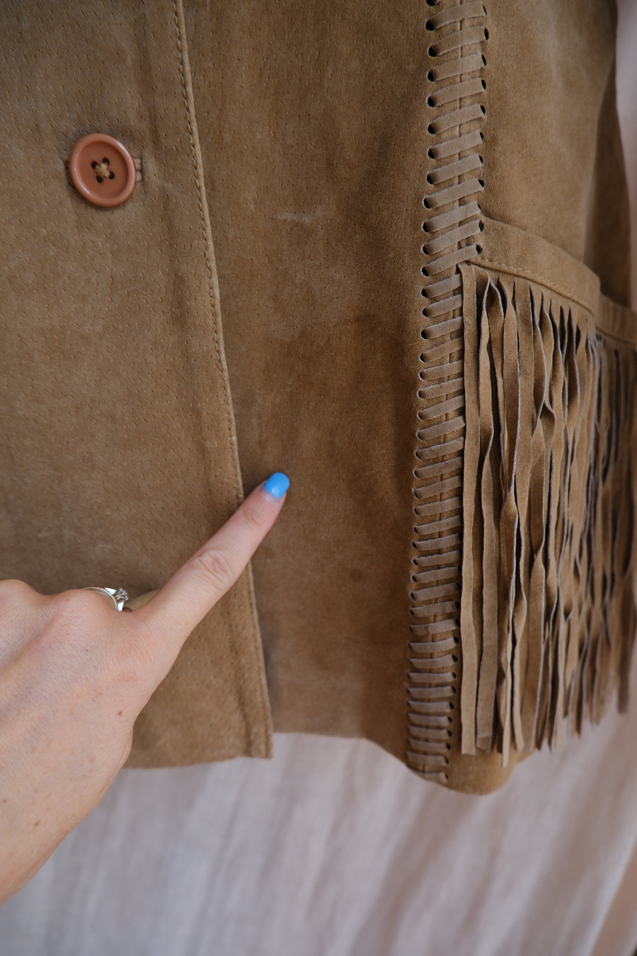 Suede Tassel Jacket - S