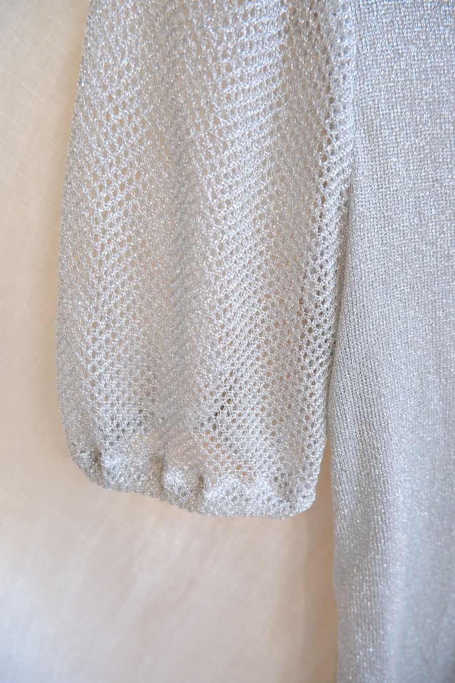 Silver Knit Top - S