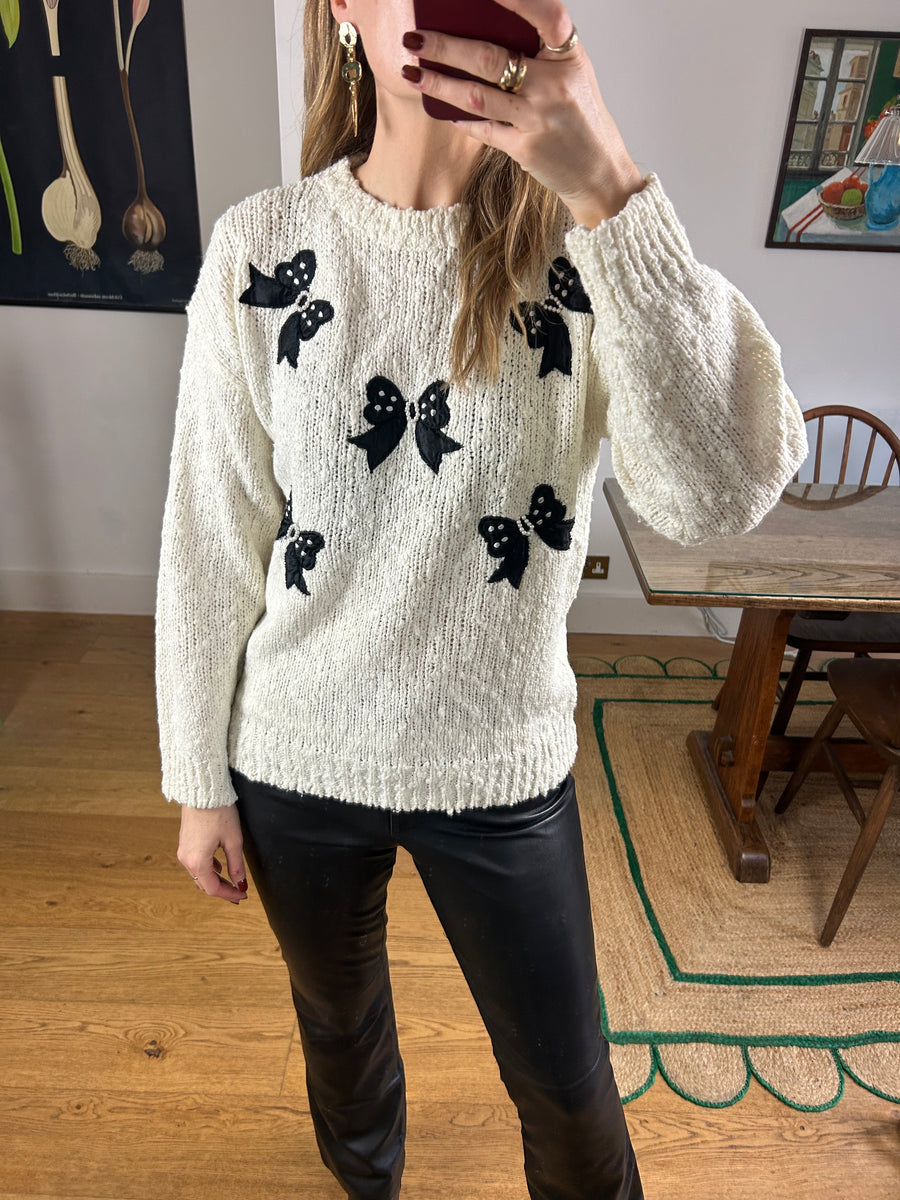 Bow Chenille Jumper - M