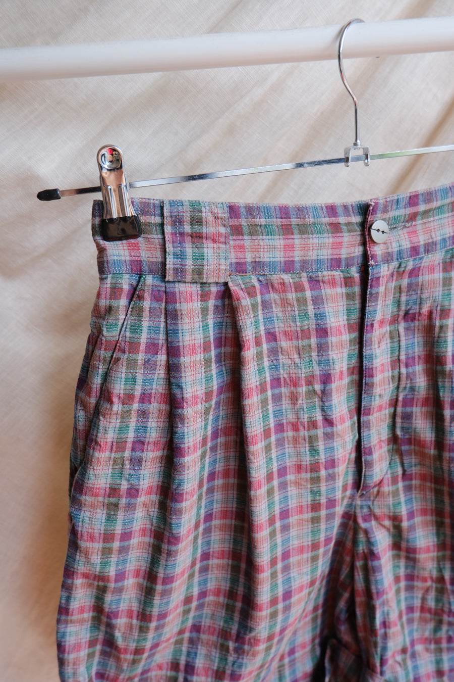 Check Cotton Shorts - UK 8-10