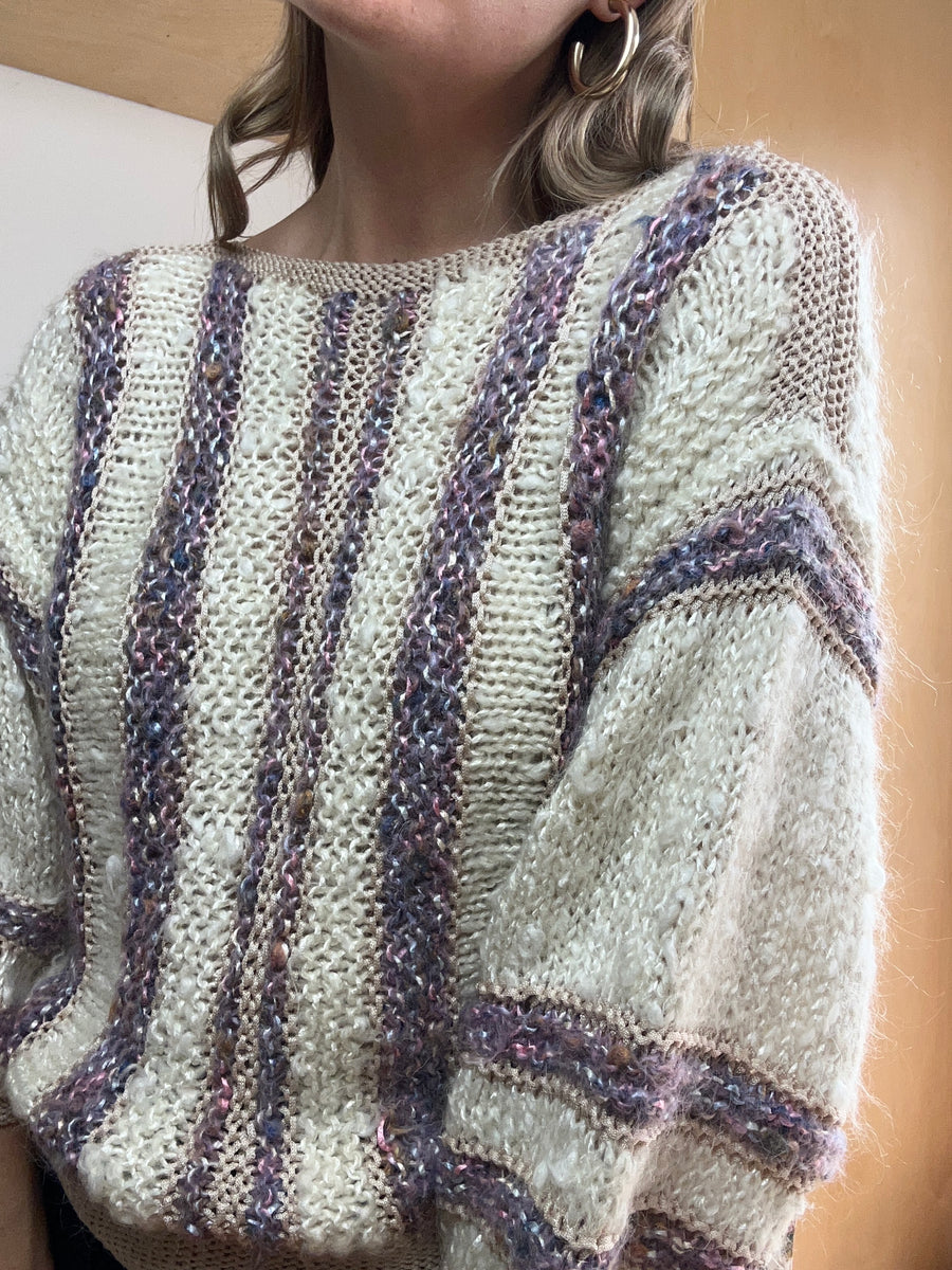 Striped Mohair & Silk Jumper - S/M