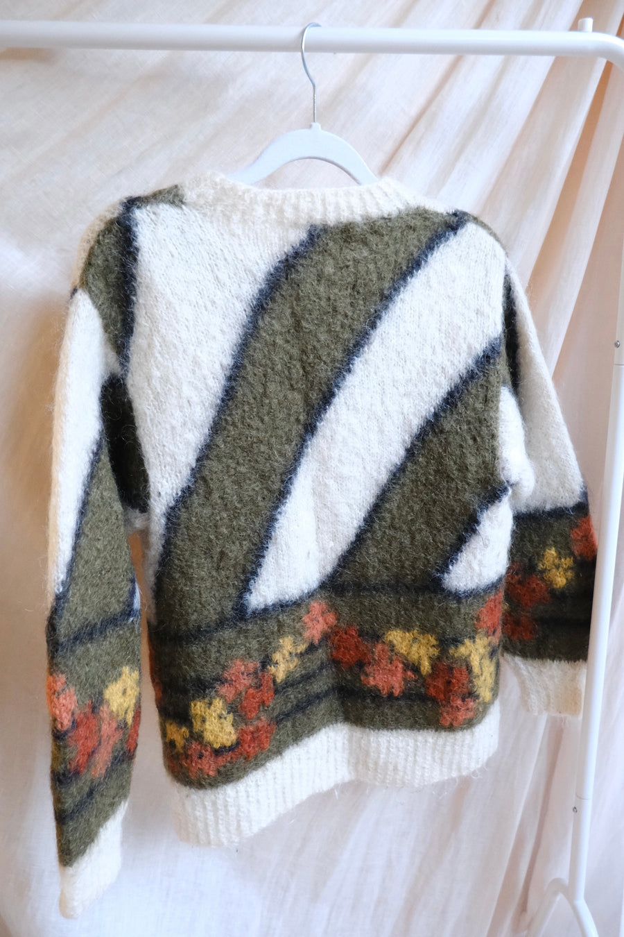 Mohair Striped Cardigan - S