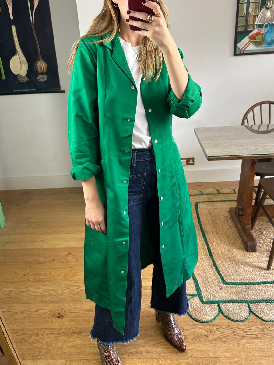 Green Workwear Duster Jacket - XS-S