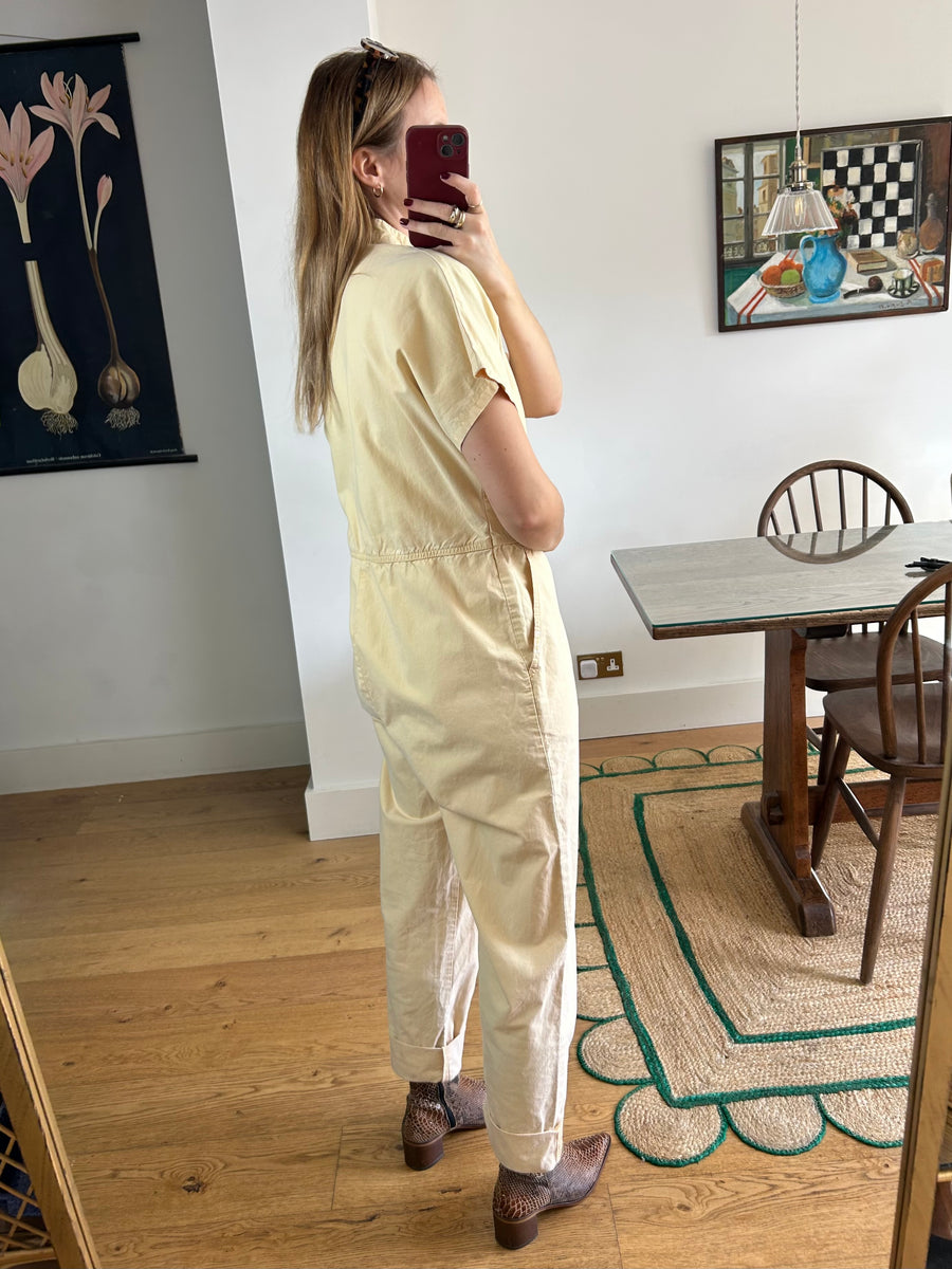 Yellow Cotton Boilersuit - UK 12/14