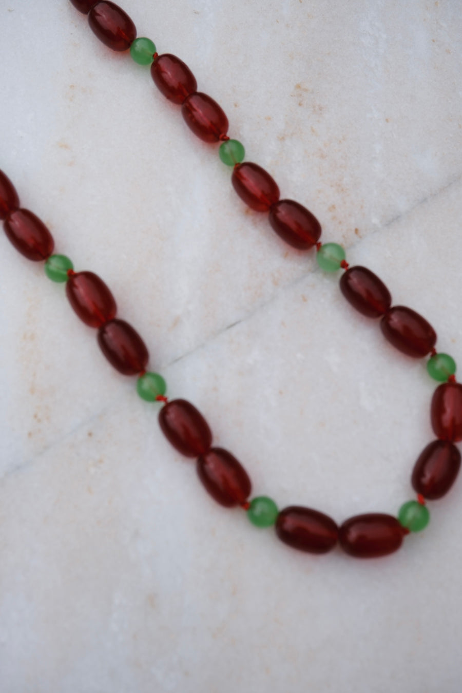 Red & Green Bead Necklace
