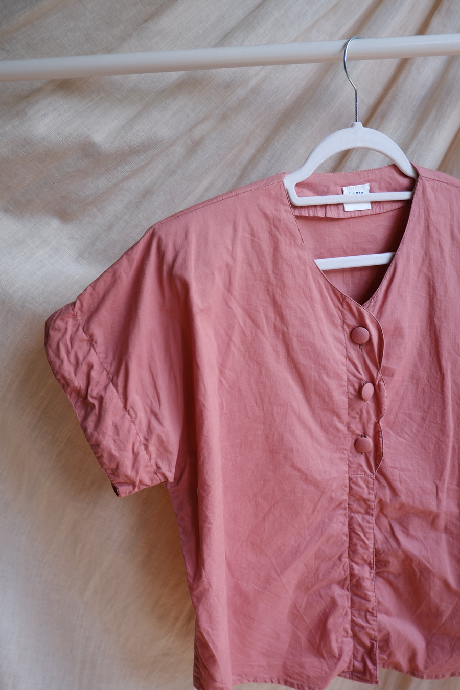 Dusty Pink Scalloped Blouse - M/L