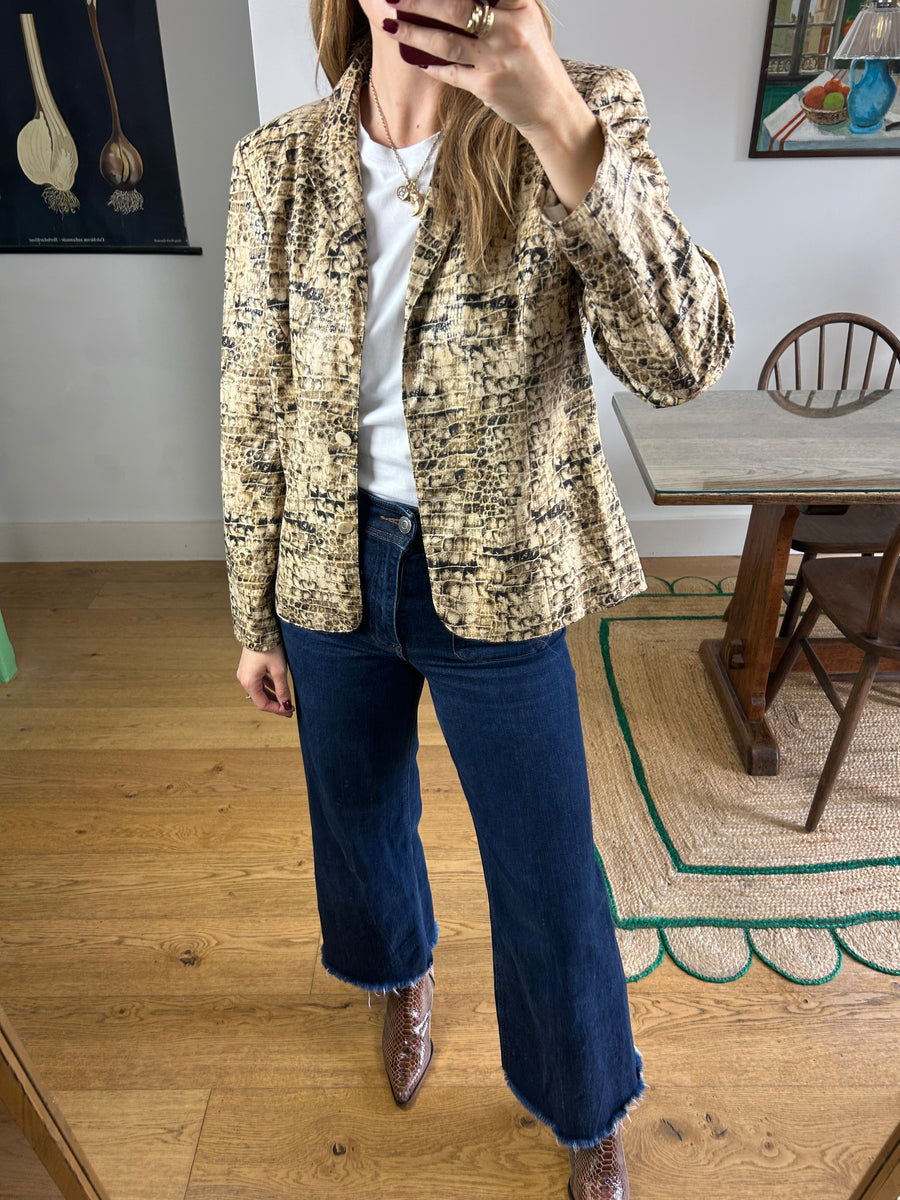 Snakeskin Print Jacket - S