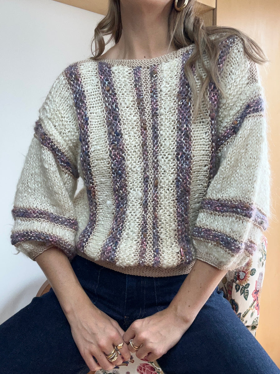 Striped Mohair & Silk Jumper - S/M