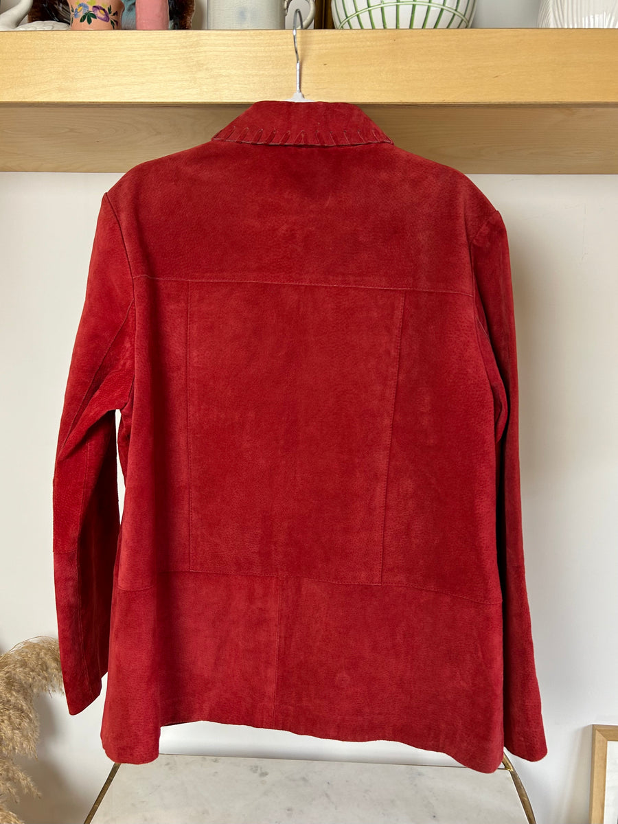 Red Suede Jacket - M