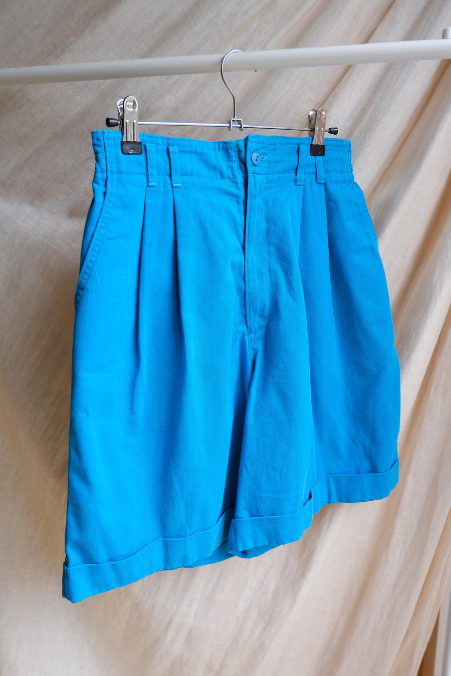 Blue High-Waisted Shorts - UK 8/10