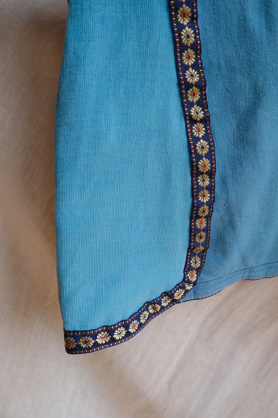 Blue Floral Waistcoat - S
