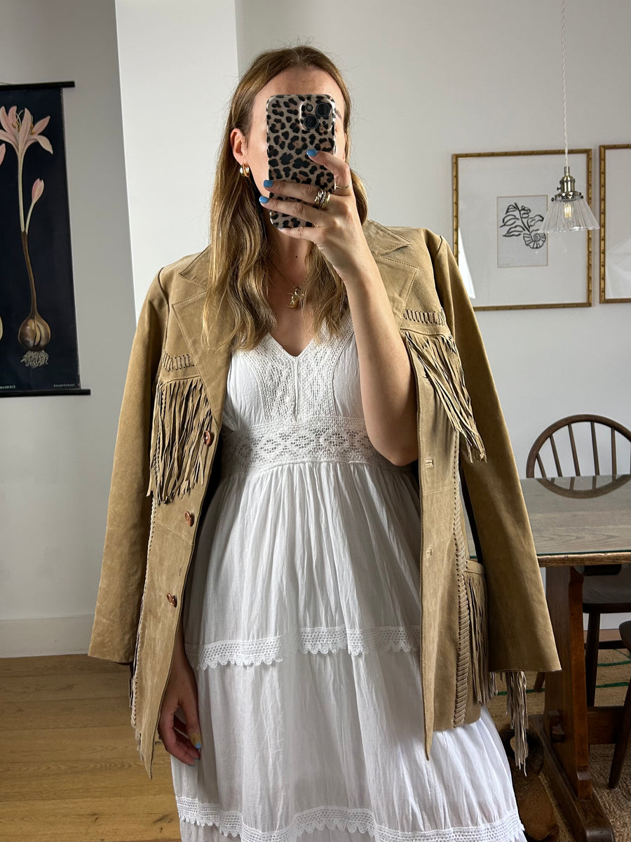 Suede Tassel Jacket - S