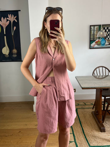 Pink Shorts & Blouse Co-ord - UK 12