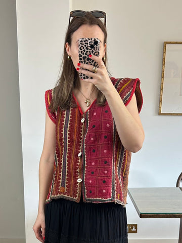 Embroidered Antique Waistcoat - M/L