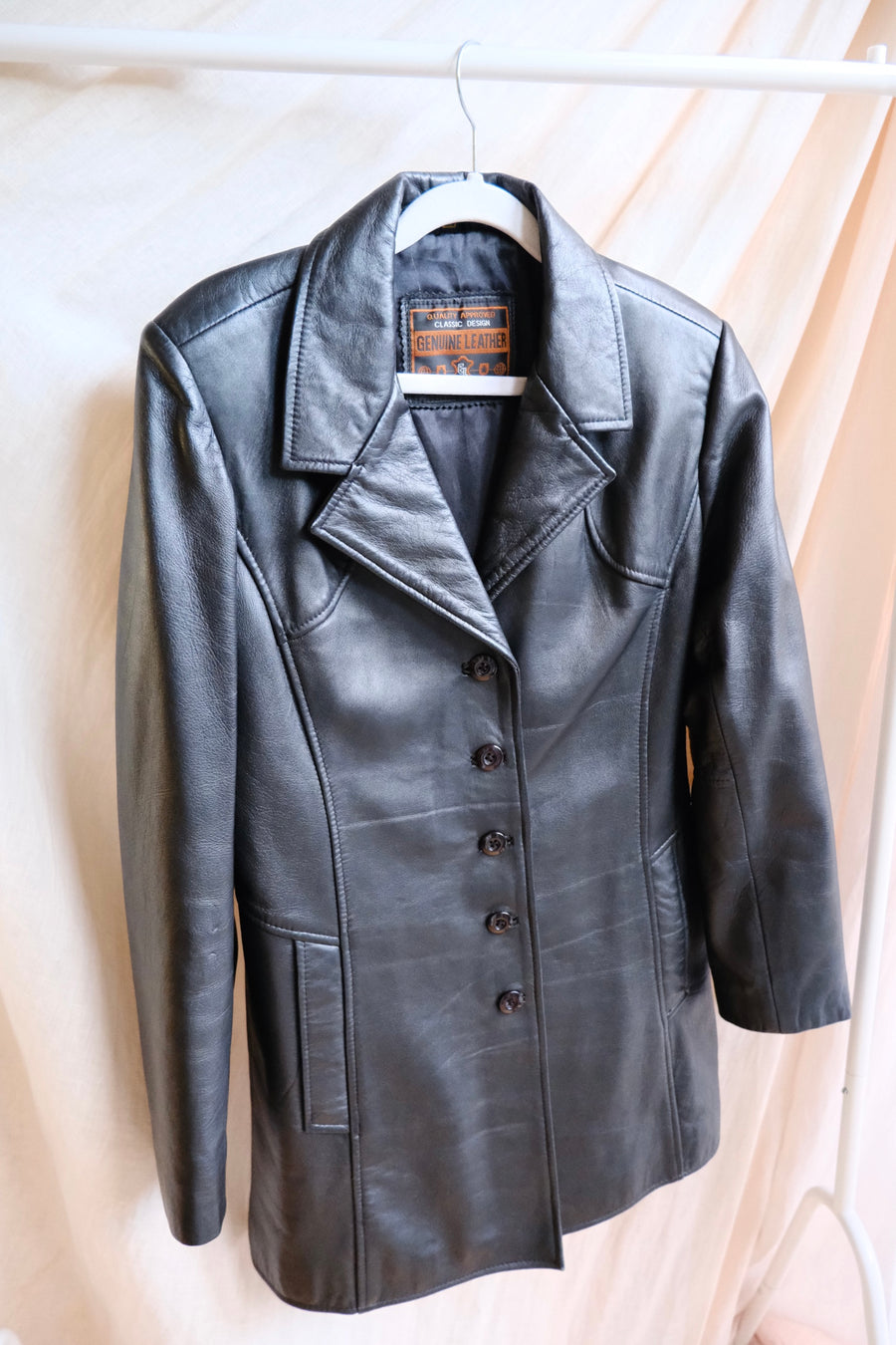 Black Leather Jacket - S