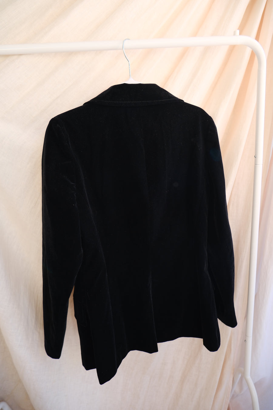 Black Velvet Blazer - S