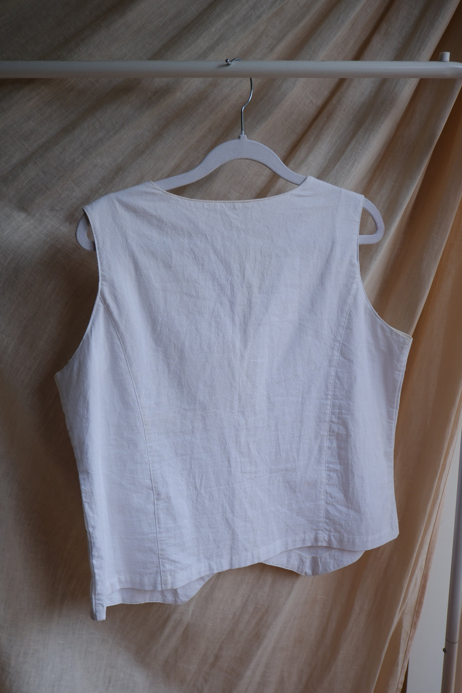 White Applique Waistcoat - M