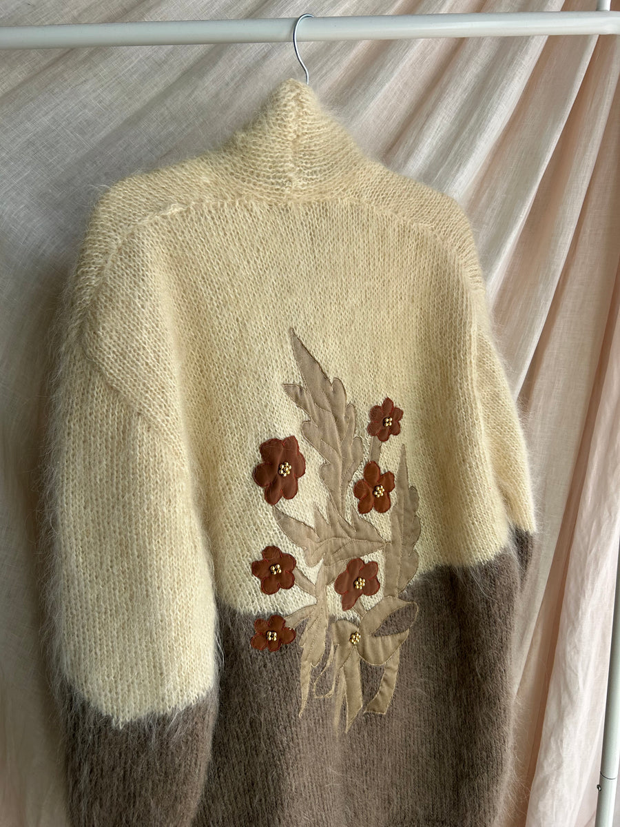 Floral Mohair Cardigan - L