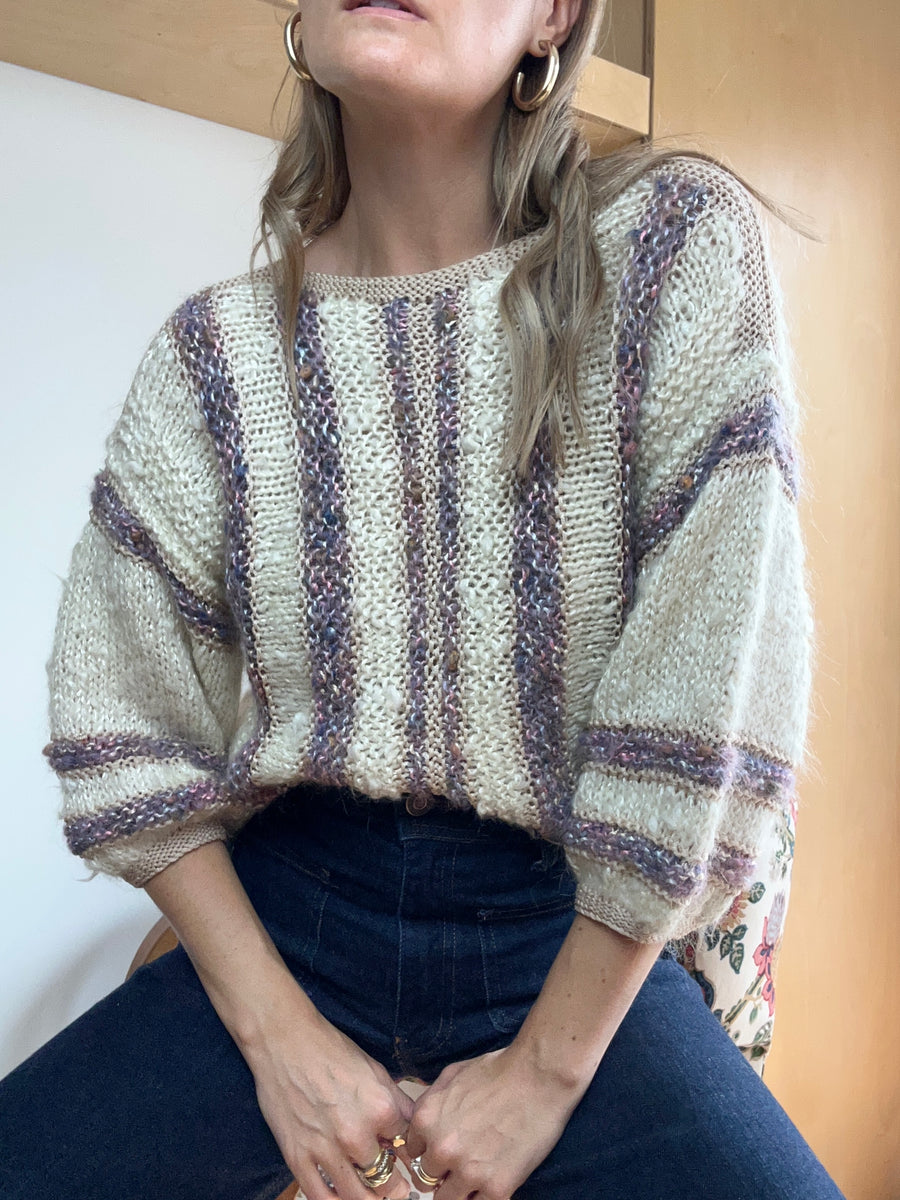 Striped Mohair & Silk Jumper - S/M