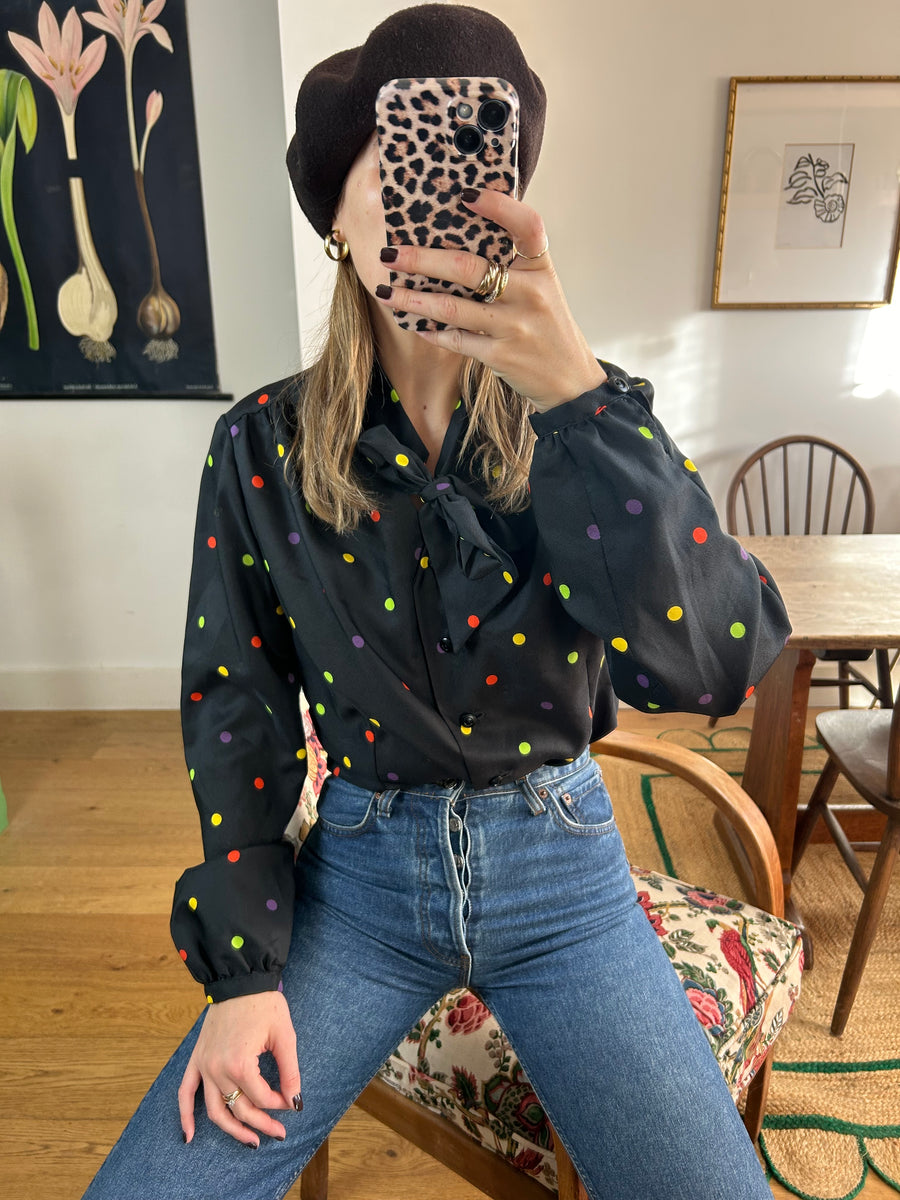 Polkadot Multicolour Blouse - M
