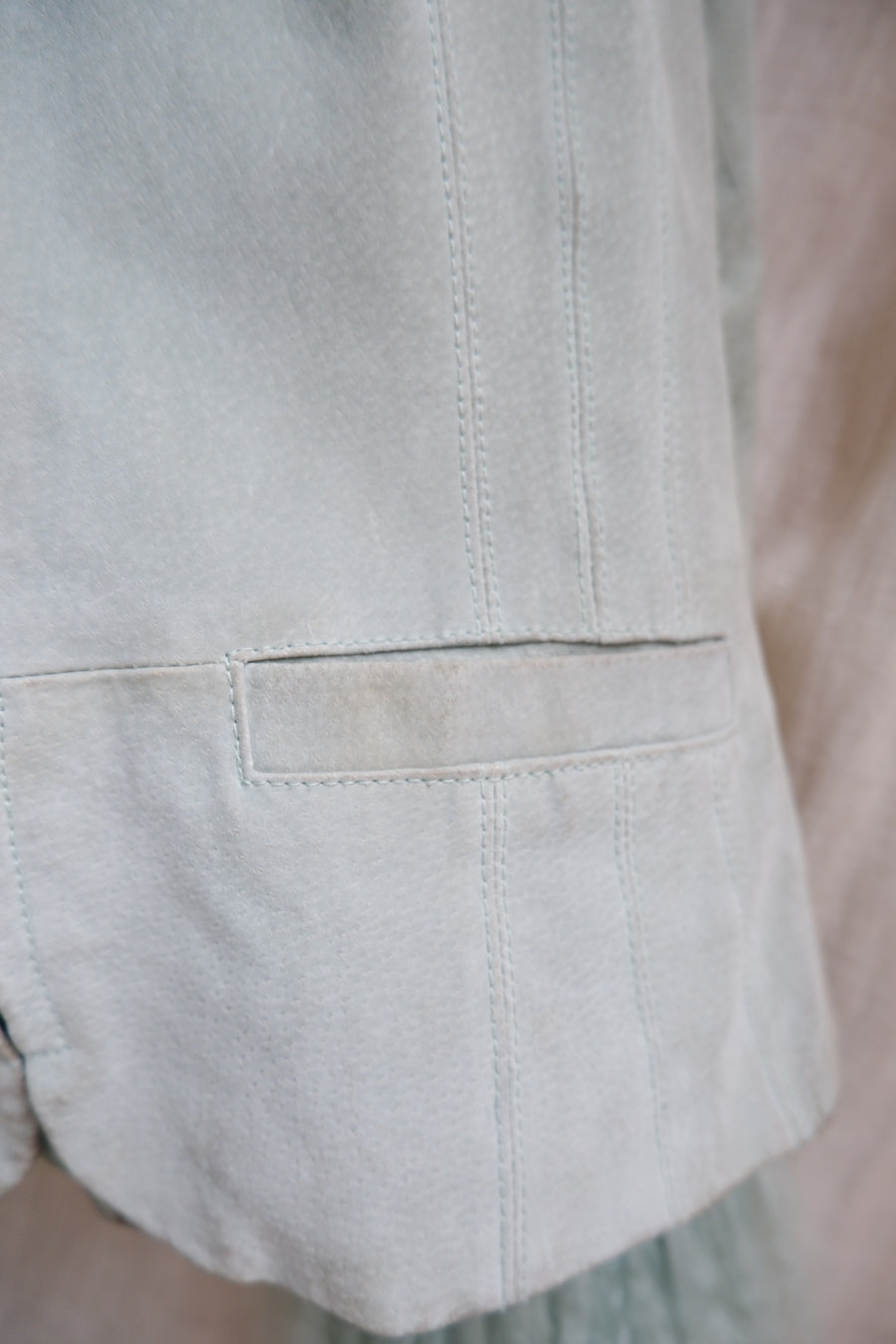 Green Mongolian Fur Jacket - S