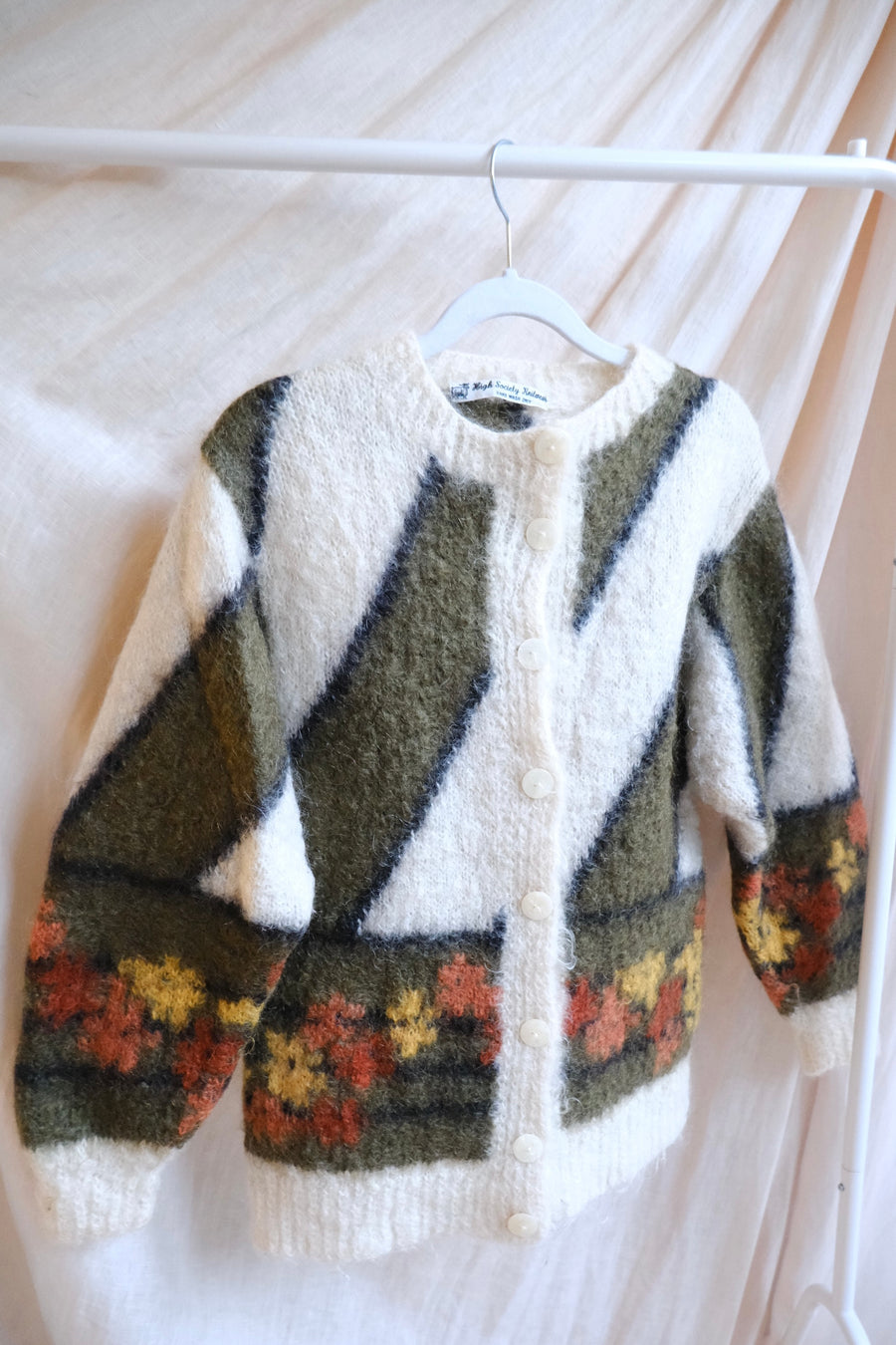 Mohair Striped Cardigan - S