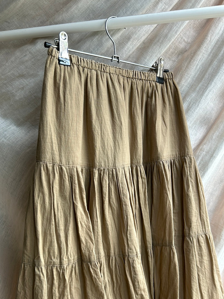 Brown Tiered Skirt - XS/S