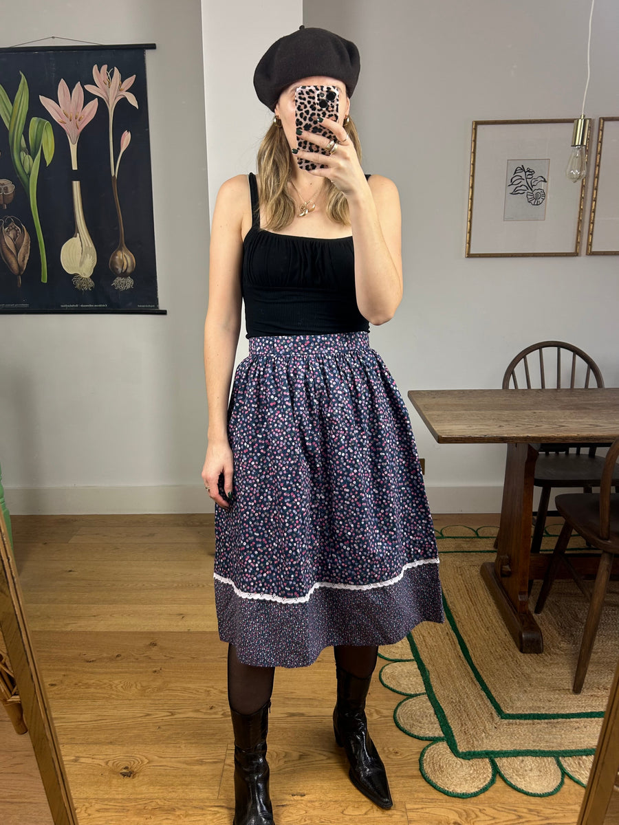 Cotton Floral Skirt - UK 8