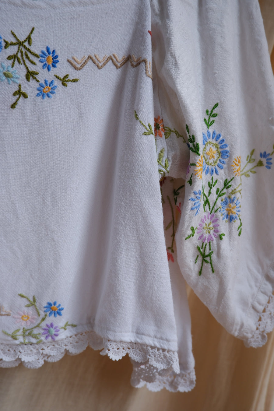 Reworked Embroidered Top - S/M