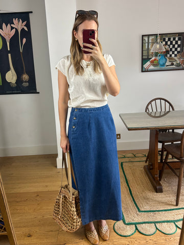 Denim Maxi Skirt - UK 10