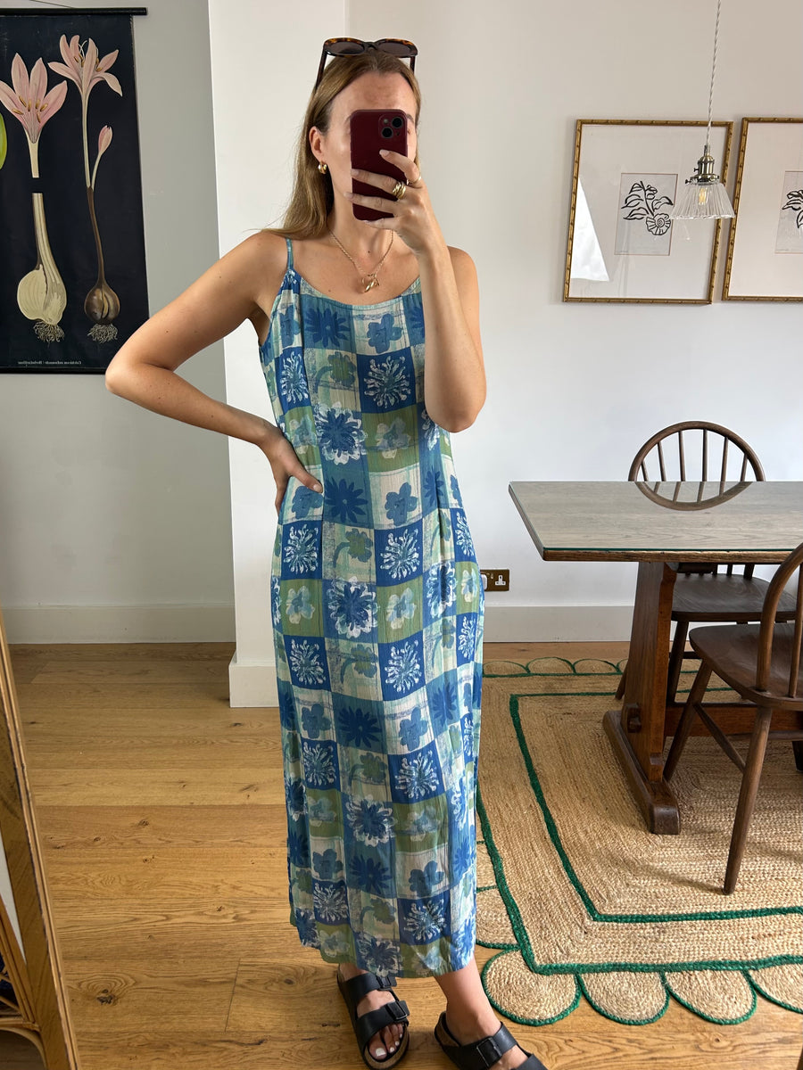 Floral Check Dress - UK 10/12
