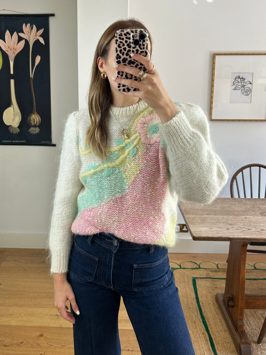 Pastel Mohair Jumper - M
