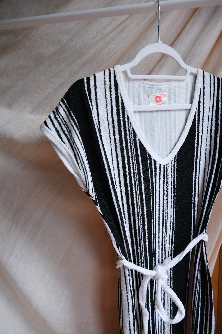 Striped Towelling Dress - UK 10