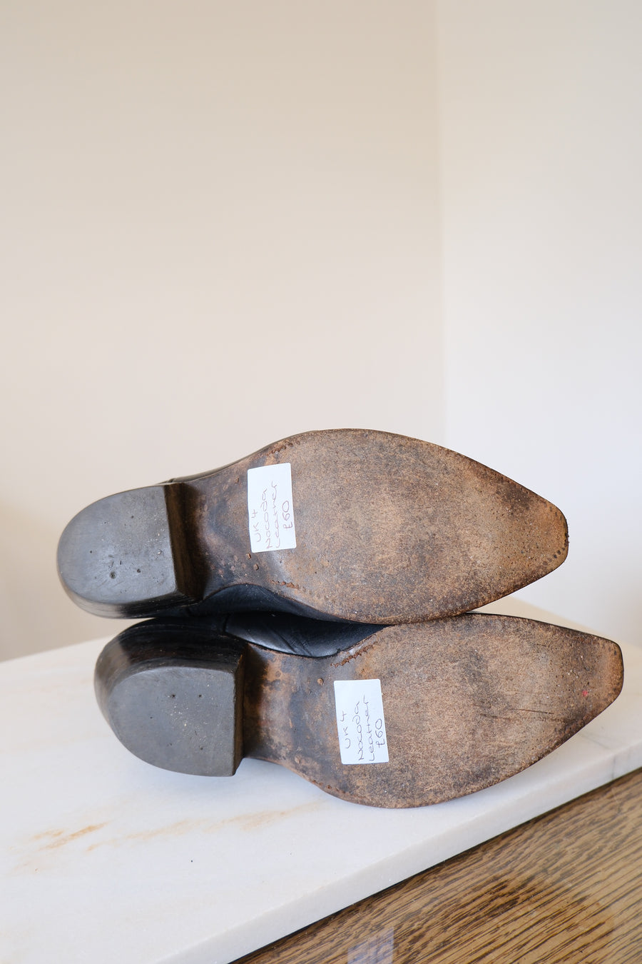 Black Cowboy Boots - UK 4