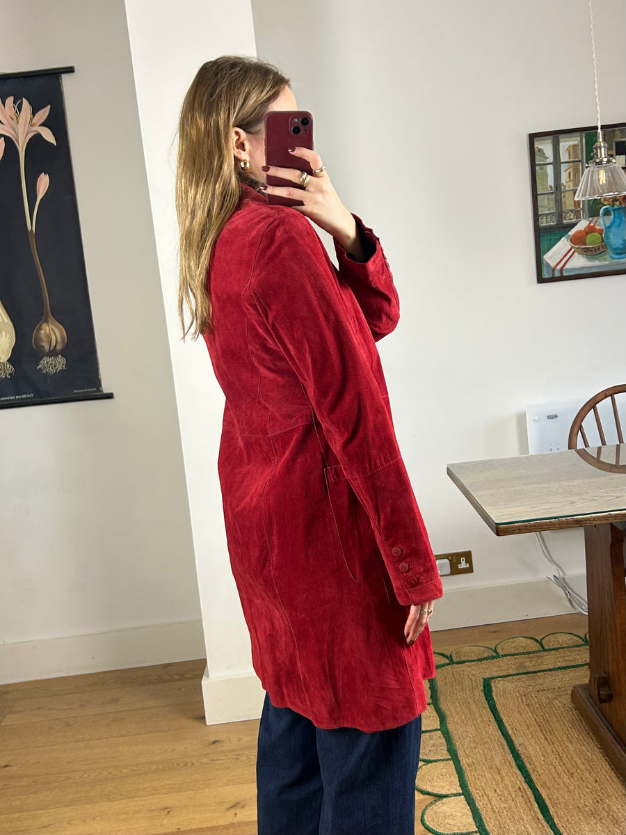 Red Suede Jacket - S/M